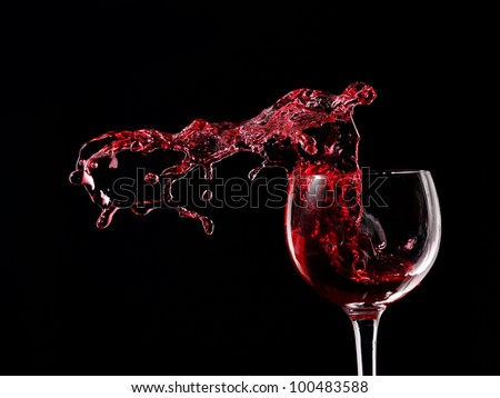 Red wine splash