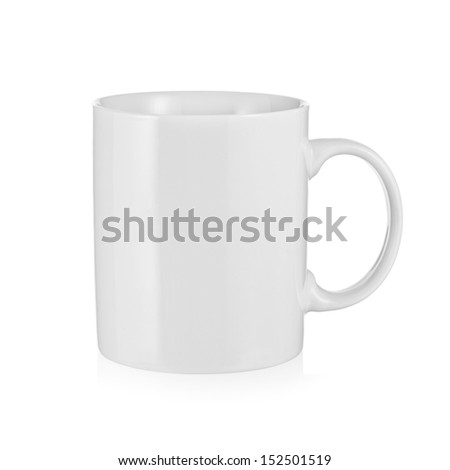 White porcelain coffee cup