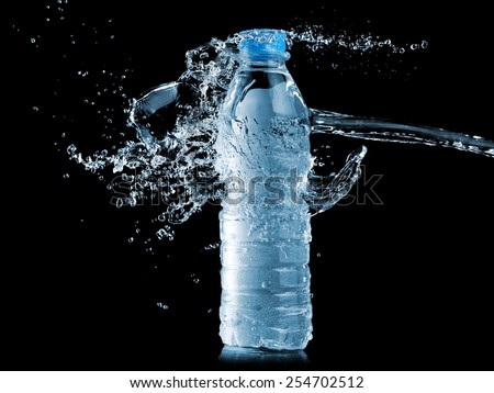 Water bottle splash