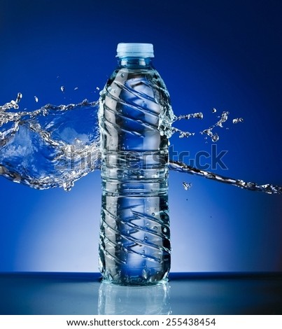 Water bottle splash