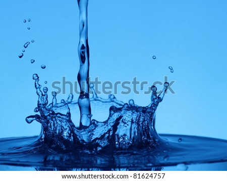 Blue water flow