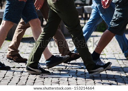 Walking Men In The City