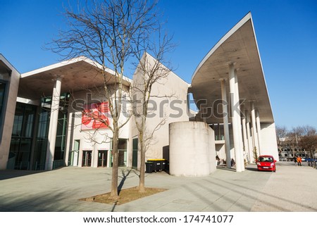 BONN, GERMANY - JANUARY 31: museum of art on January 31, 2014 in Bonn. The museum in Bonn is a nationalwide noted museum of contemporary art with about 7500 works.