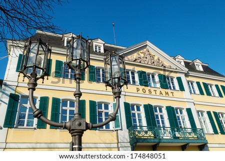 Bonn, Germany - January 31: Historic Main Post Office On January 31, 2014 In Bonn. It Was Built Between 1751 And 1753. At First It Was A Town Palace And From 1877 - 2008 It Was The Main Post Office.