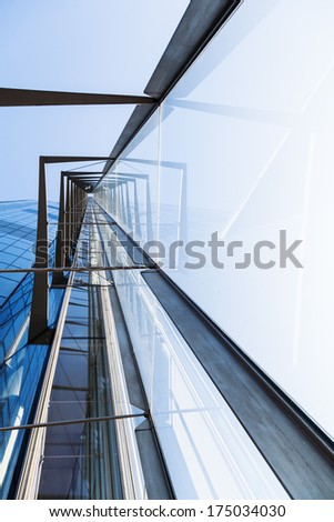 Bonn, Germany - January 31: Low Angle View Of Construction Of The Post Tower On January 31, 2014 In Bonn. It\'S The Headquarter Of Deutsche Post Dhl And With 162,5 M The 11th Highest Tower In Germany.