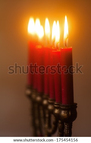 candlelights in a candle holder