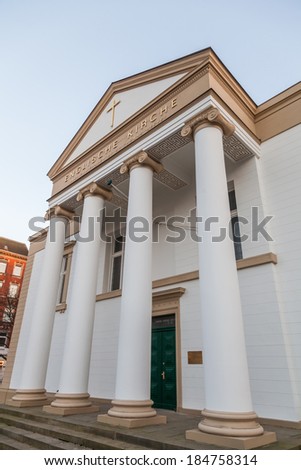 HAMBURG, GERMANY - MARCH 09: English Church on March 09, 2014 in Hamburg. The English merchants guild received first non Lutheran faith community in Hamburg, the right to pursue their own denomination