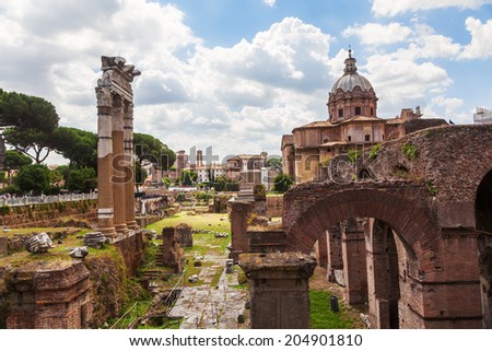 Forum of Caesar, also known as Forum Iulium, is a forum built by Julius Caesar near the Forum Romanum in Rome in 46 BC