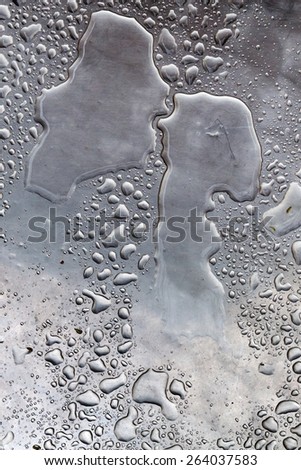rain drops on a metal surface for creative background works