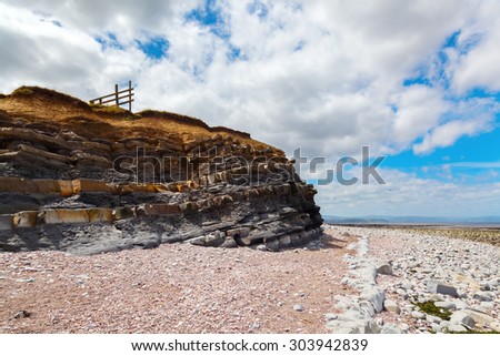 rocky coast near Kilve, Somerset, England