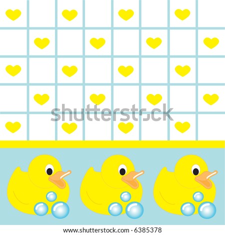 rubber duck wallpaper. vector background - Rubber