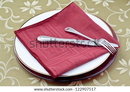 Image of dinner table place setting