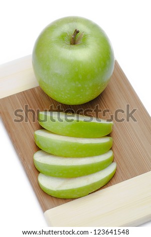 Aerial view of apples and apple slices on