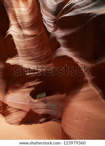 View of antelope canyon walls