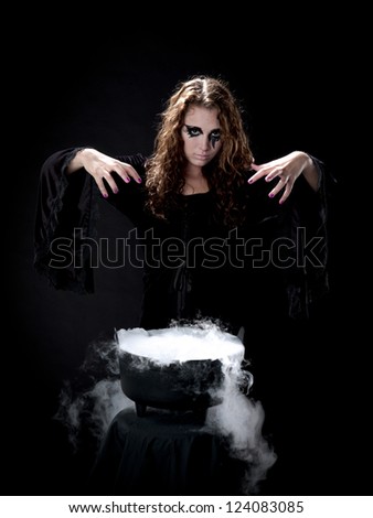 Girl casting a spell