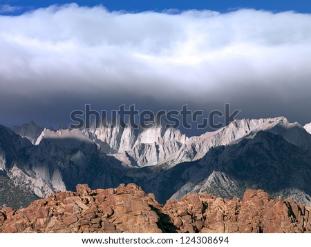 Rolling clouds over the Eastern Sierra Mountains