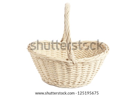 Gift basket against the white surface