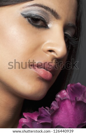 Close-up image of a beautiful Indian face