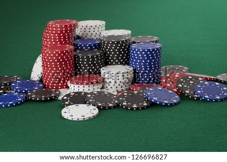 Chips placed by players as their bet.
