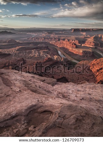 high angle shot of mountain cliffs in Arizona mountains.