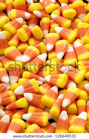 Candy corn is a popular halloween candy.