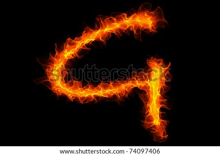 Graffiti Letters Fire. stock photo : Fire letter g