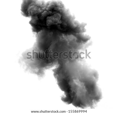 Black Cloud Of A Terrible Explosion In The Sky