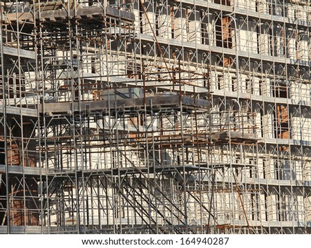 scaffold scaffolding fall protection during the info in the immense buildings construction site