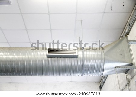 huge tube of air conditioning inside the factory 3