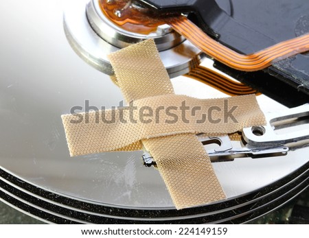 hard disk failure with a band-aid over your disks