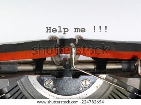 help me written with ink with the typewriter