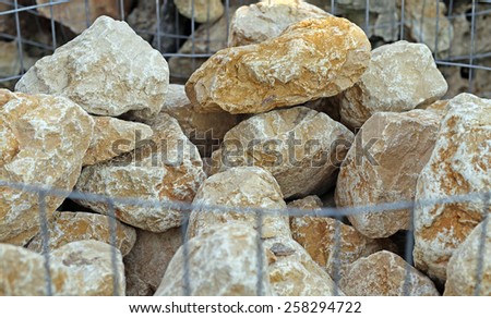 big pebbles and stones for sale in building material store