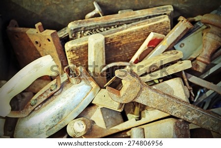 collection of old tools rust for sale by Junkman