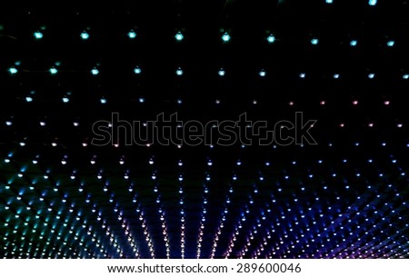 abstract background of many multicolored led lights