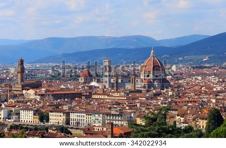 Italy FLORENCE perfect panoramic view everything in focus after the storm