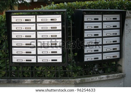 mailboxes for mail delivery in a large condominium