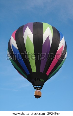 Colorful Hot Air Balloon in the Blue Summer Sky