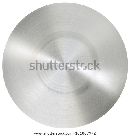Circle stainless steel surface whit clipping path