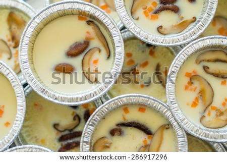 steamed eggs with shiitake