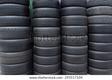 old tires stack