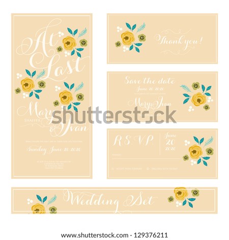 Wedding invitation thank you card save the date cards Wedding set RSVP card Wedding invitation thank you card save the date cards Wedding set RSVP card