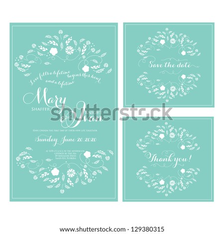 Wedding invitation thank you card save the date cards Wedding set RSVP card Wedding invitation thank you card save the date cards Wedding set RSVP card