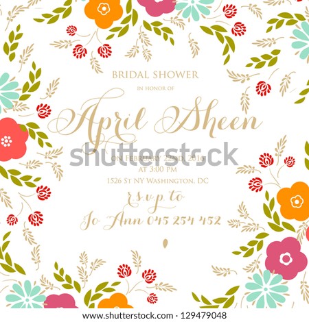 Bridal Shower invitation card Bridal Shower invitation card