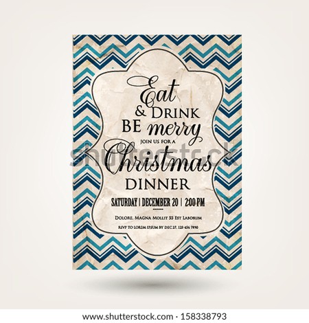 Merry Christmas and Happy New Year Invitation.Vector illustration Merry Christmas and Happy New Year Invitation.Vector illustration