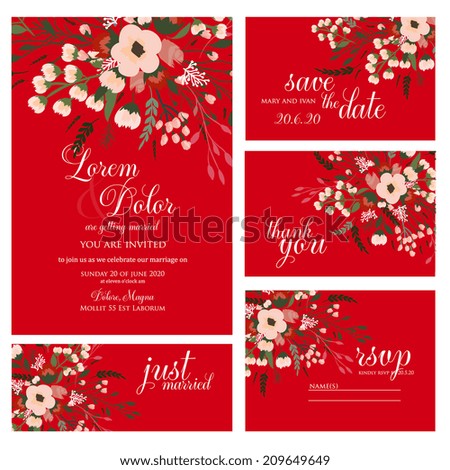 Wedding Invitation Stock Vector 209649649 : Shutterstock