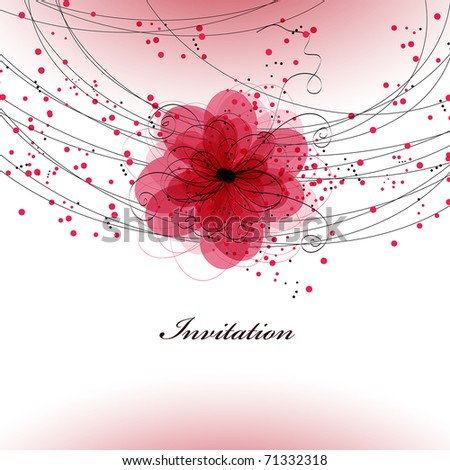 stock vector Floral wedding card