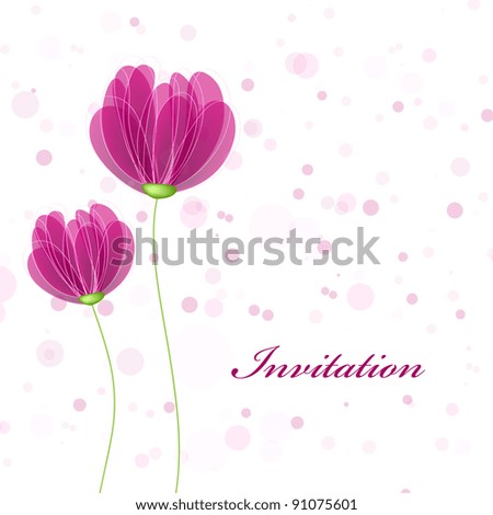 stock vector Wedding card or invitation with abstract floral background