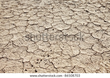 Close-up of cracked terrain in Las Bardenas Reales desert, Spain