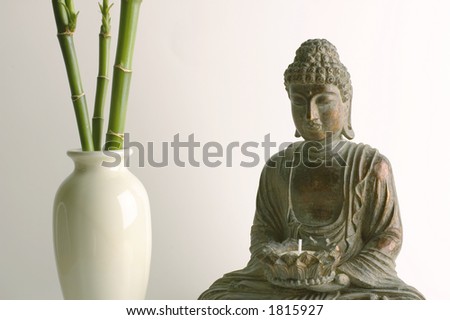 zen bamboo and buddha