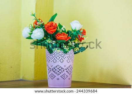 Bouquet of flowers on the table
